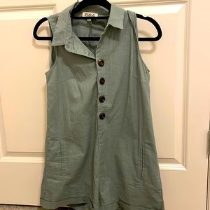 Perfect sage green summer romper for summer!